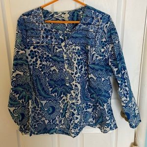 JCrew Factory Peasant Blouse
